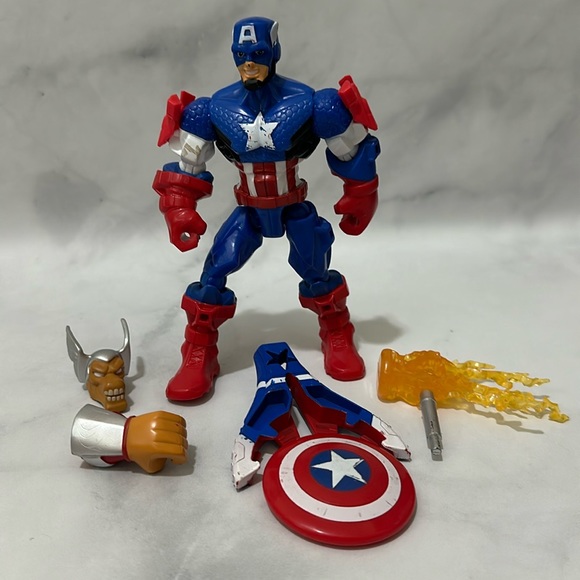 Marvel Super Hero Mashers Captain America Avengers 6" Action Figure - Picture 1 of 3